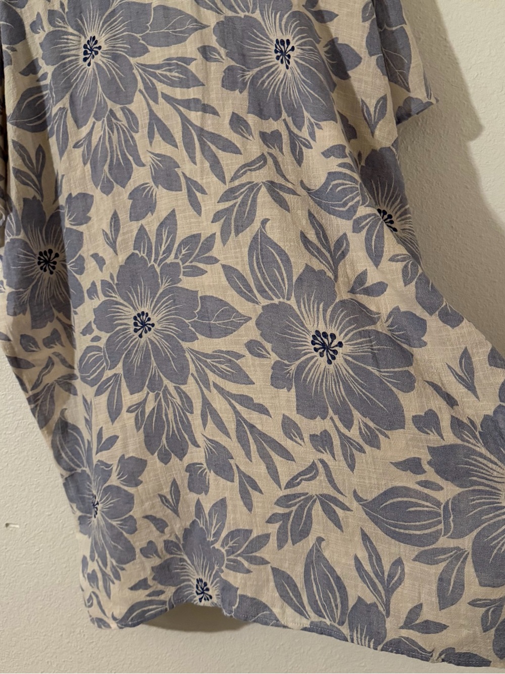 Olivaceous Women’s Blue 100% Cotton Floral Tunic Coverup Size Medium - Picture 9 of 11
